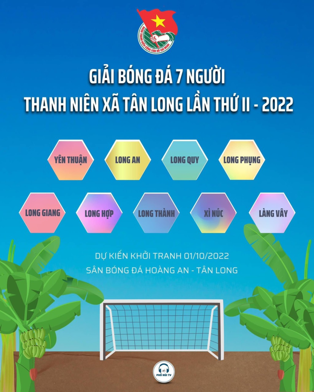 Xã Tân Long tổ chức khai mạc giải bóng đá Thanh niên lần thứ II năm 2022